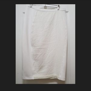 White Pencil Skirt- Lacey